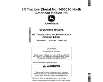 John Deere 8R Tractor Maintenance and Operators OMRE592061 Manual PDF 2