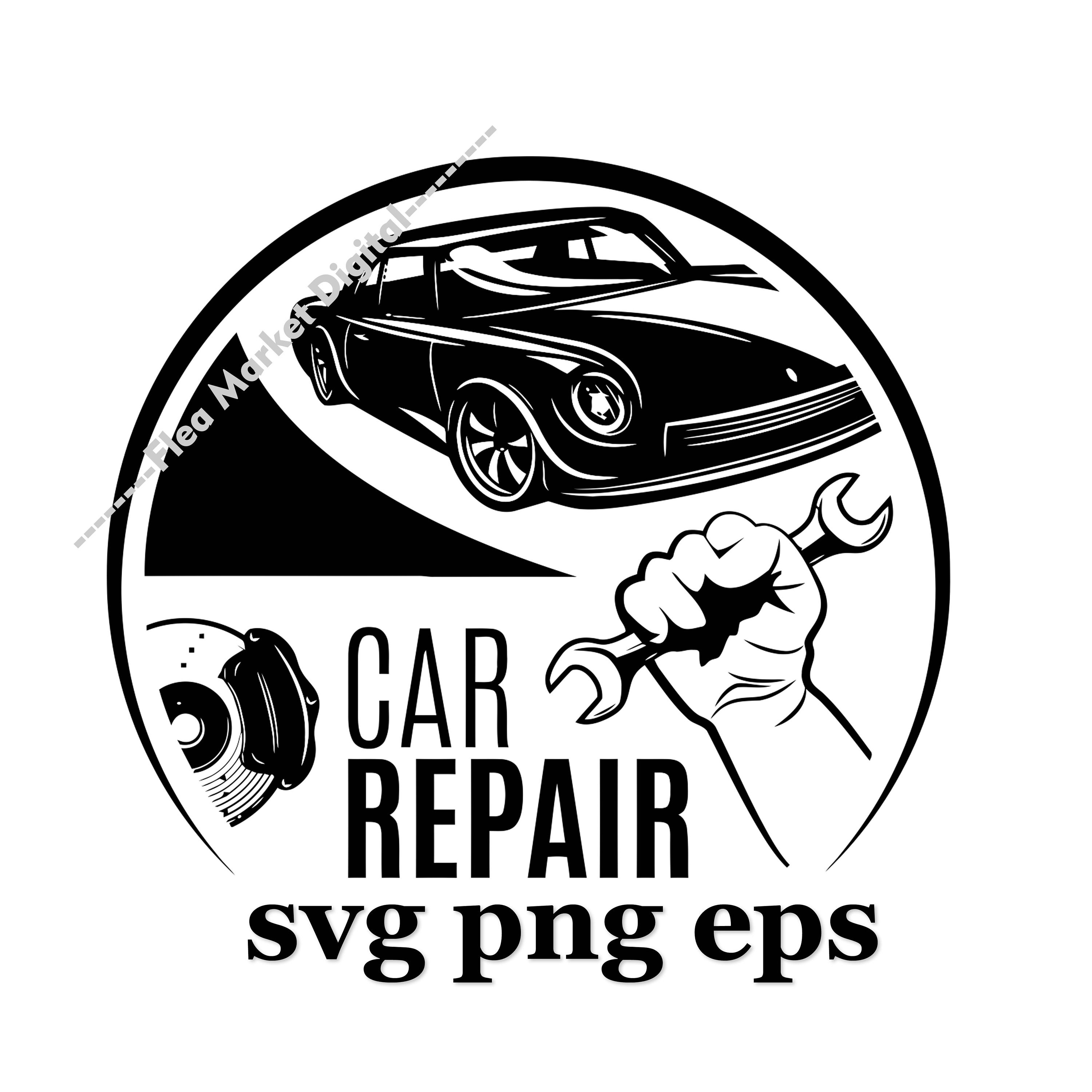 Auto Repair Mechanic Garage Logo SVG PNG EPS Clipart Etsy