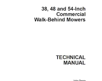 John Deere 38 48 54 Inch Walk Behind Mowers Technical Manual TM1488 PDF