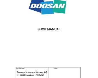 Manuale d'officina per autocarri con cassone ribaltabile Doosan DA30 e DA40 in formato PDF