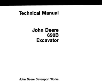 John Deere 690B 掘削機 技術マニュアル TM1093 PDF
