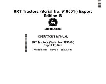 John Deere 9RTトラクターメンテナンスおよびオペレーターマニュアル OMRE592515 PDF 12