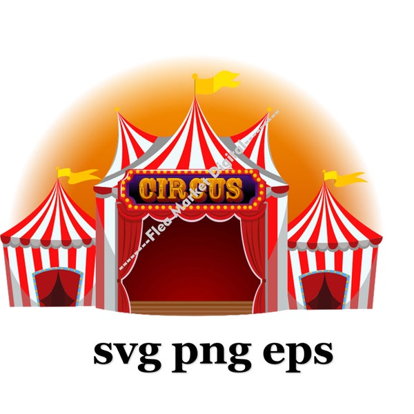 Circus Tent SVG PNG EPS