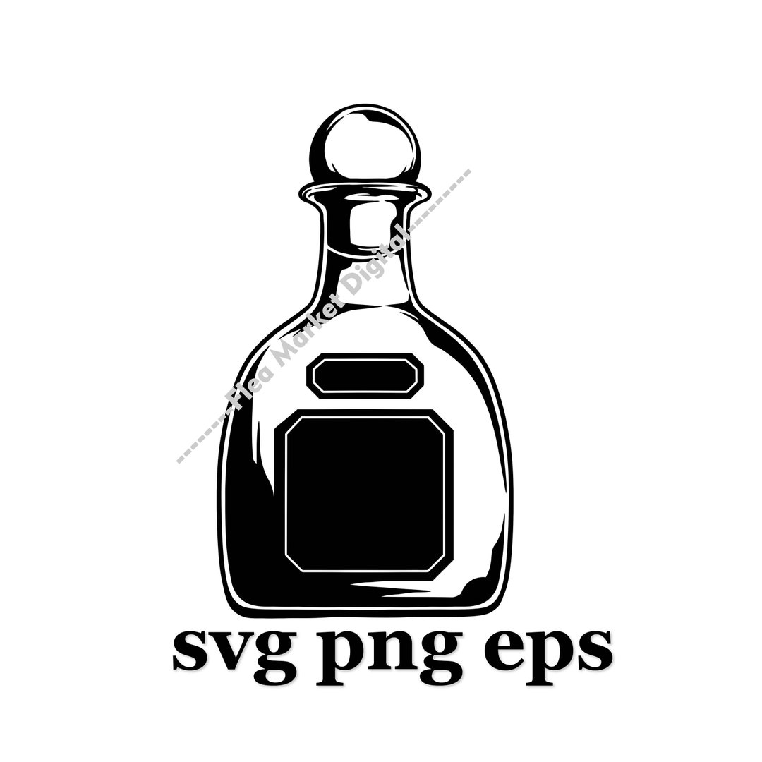 Liquor Bottle SVG PNG EPS Etsy