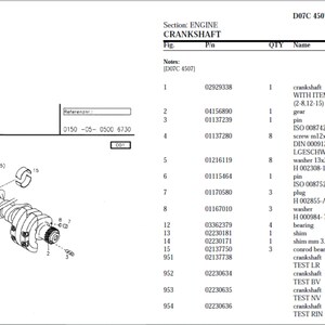 Catálogo de repuestos para la Deutz Fahr D07C 4507 (PDF, descarga digital)