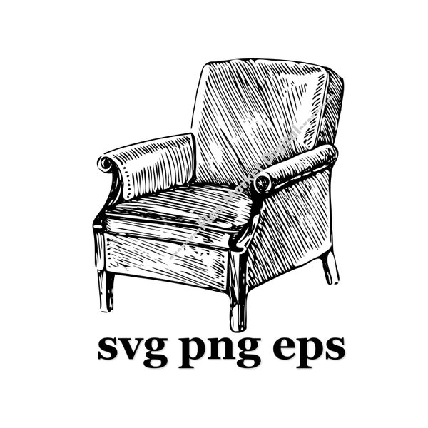 Furniture Armchair SVG PNG EPS Clipart # 1