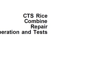 John Deere CTS Reis kombiniert Betrieb und Test Technisches Handbuch TM1543 PDF