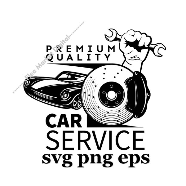 Auto Repair Mechanic Garage Logo SVG PNG EPS Clipart