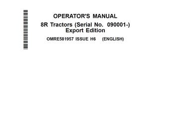 Manual de mantenimiento y operadores del tractor John Deere 8R OMRE581957 PDF 5