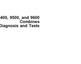 John Deere 9400 9500 9600 Combine Diagnosis and Test Technical Manual TM1402 PDF