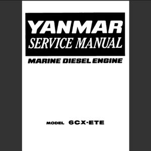 Yanmar 6CX-ETE Marine Diesel Engine Workshop Service Manual PDF Digital Download