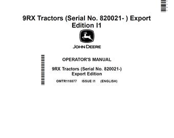 John Deere 9RX Tractor Maintenance and Operators Manual OMTR118877 PDF 19