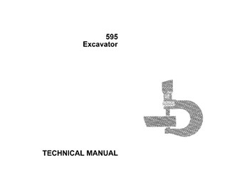 John Deere 595 Excavator Technical Manual TM1375 PDF