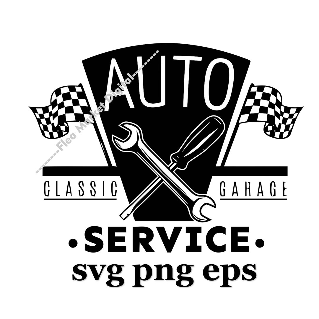 Auto Repair Mechanic Garage Logo SVG PNG EPS Clipart - Etsy Canada