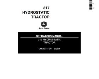 John Deere 317 onderhouds- en bedieningshandleiding hydrostatische tractor OMM82777 pdf