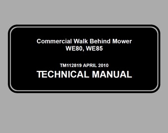 Manual técnico de reparación de cortacéspedes autopropulsados John Deere WE80 y WE85 TM112819 (PDF)