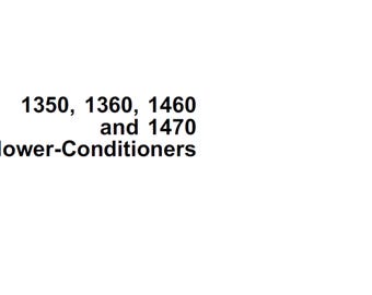 John Deere 1350 1360 1460 and 1470 Mower Conditioner Repair Technical Manual TM3268 PDF