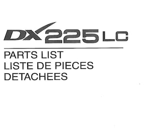 Doosan DX225LC Excavator Spare Parts Manual in English and French Reference 9021-7044 HEBK-2710 PDF