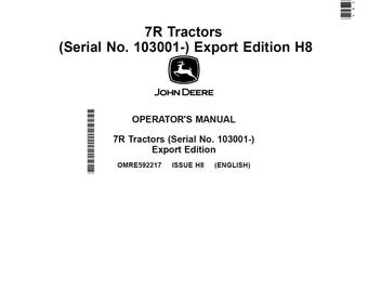 John Deere 7R Tractor Maintenance and Operators Manual OMRE592217 PDF 7