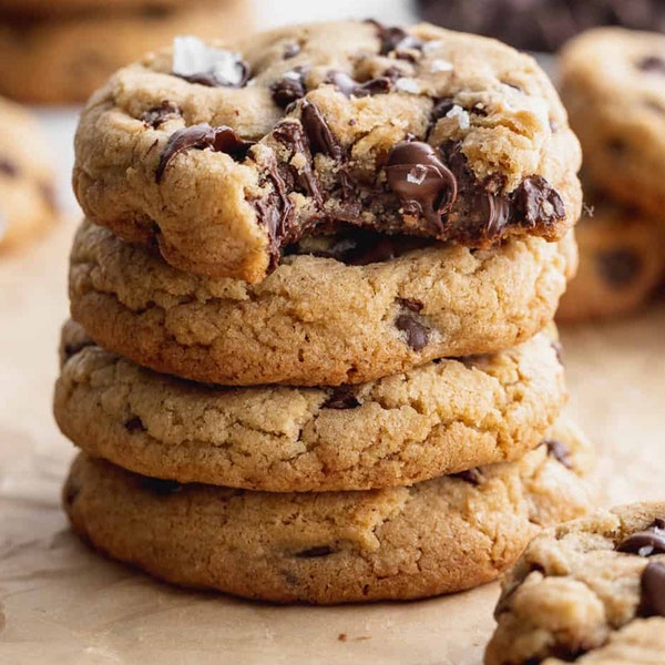 The Best Large Decadent Homemade Gourmet Classic Chocolate Chip Cookies with Walnuts