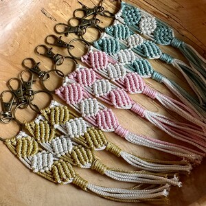 Braided Macrame Keychain | Macrame Keychain | Boho Keychain | Macrame Bag Charms