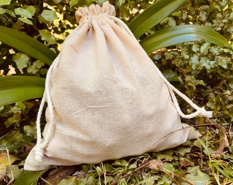 100% Recycled Cotton Drawstring Bag | 25 x 30cm 130gsm cotton | Use for Product Packaging or Small Item Storage