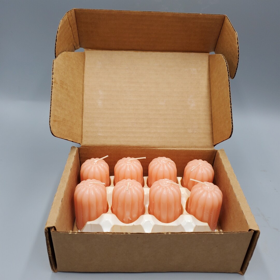 Vintage Home Interiors Peach Votive Candles 8 Unused in Box 11213 Etsy
