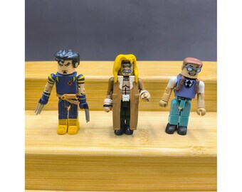 Marvel Minimates - Exclusivo de Nerd Peter Parker, Ultimate Wolverine y Sabretooth