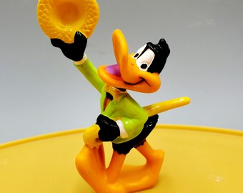 Figura de PVC del Pato Lucas con sombrero de copa y bastón, Broadway Looney Tunes Applause, 3 pulgadas