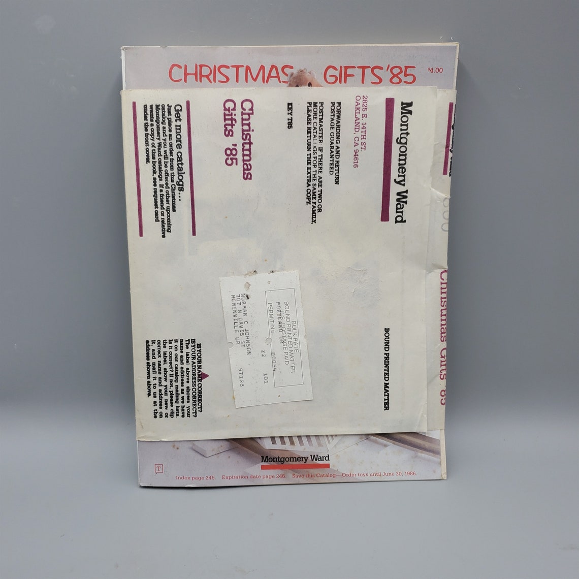 Montgomery Wards Christmas Catalog 1985 Still in Mailing Wrapper Etsy
