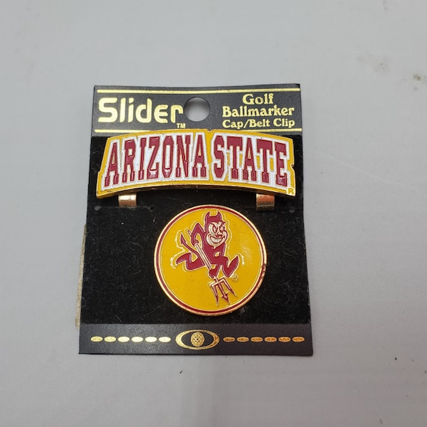 Golf Arizona State Sun Devils Slider Golf Ball Marker with Cap Belt Clip