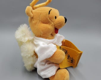 Peluche de Winnie the Pooh "Choir Angel" de Disney Store, año 2000, nuevo sin etiquetas, 20 cm (8 pulgadas)