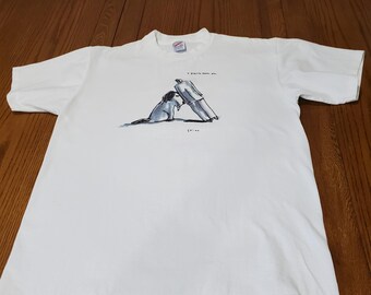 Richard Stine Shirt 90's Vintage Cat Art Face to Face Step