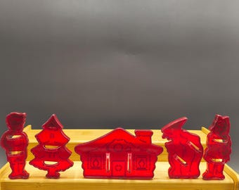 Cortador de galletas HRM Vtg Design - Hansel, Gretel, la Bruja Malvada, Casa de Jengibre, Árbol