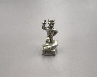 Ficha de repuesto de peltre en miniatura de la estatua de Jebediah Springfield de Monopoly Simpson