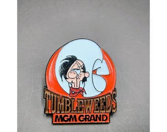 Pin vintage de los años 90 con Tumbleweeds del Casino MGM Grand, del desaparecido parque temático Adventure