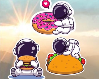 Cosmonaut Vinyl Sticker: Space Astronaut, Laptop, Water Bottle