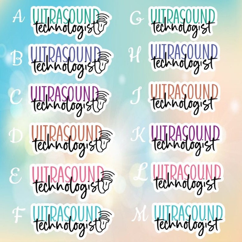Ultrasound Tech Stickers for Phone Case, Hydro Flask. Sonographer ...