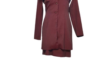 Abito donna vintage taglia 9 in bordeaux