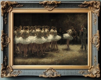Sofortiger digitaler Download druckbare, Schlag der Ballerinas 1936, Ballerina Kunst, Vintage Kinderzimmer Kunst, Ölgemälde, Vintage Printable