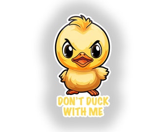 DUCK OFF Aufkleber, wasserdichter Vinyl-Aufkleber, Laptop, Auto, Wasserflasche-Aufkleber, Kawaii Ente, Aufkleber, entzückender Ente, Wortspiel-Aufkleber