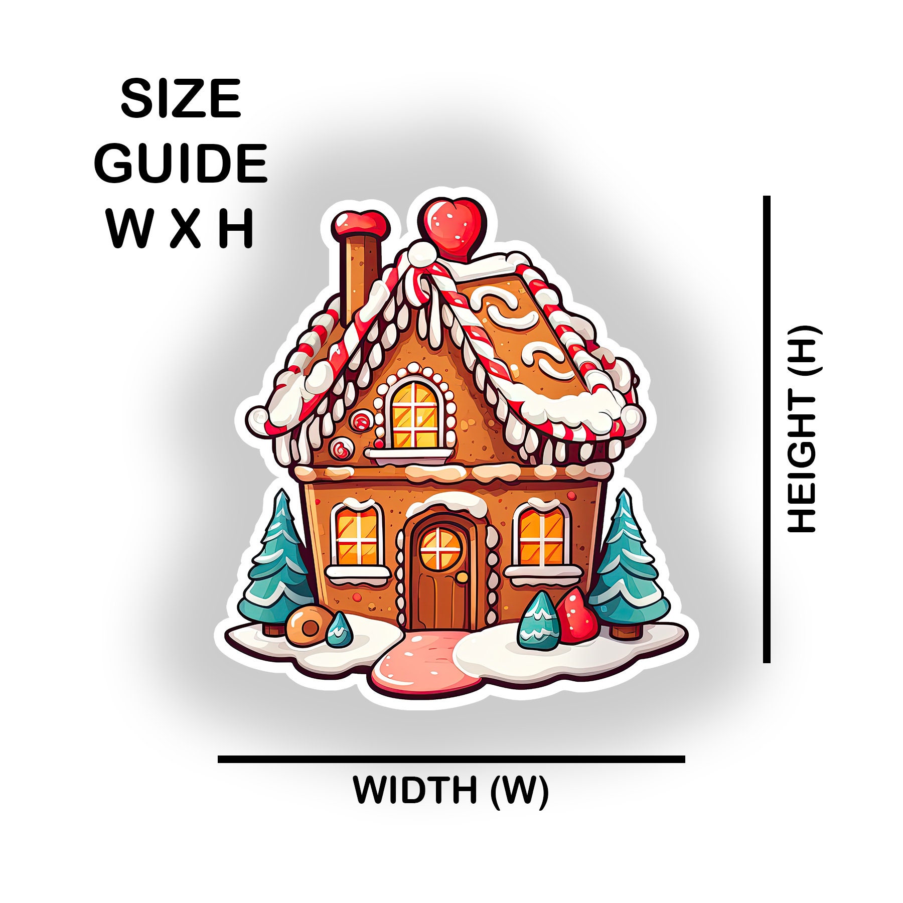 GINGERBREAD HOUSE Sticker Decal, Christmas Sticker, Waterproof Vinyl ...