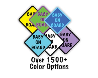 BABY ON BOARD Vinyl Sticker, Multiple Color Options, Baby Car Sticker, Child On Board, Infant On Board, Baby Safety