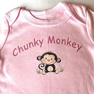 Chunky Monkey#2 Onesie | Infant Cute Animal Onesie | Monkey Jumpsuit | Holiday Gift | Personalized Baby Gifts | Baby Shower