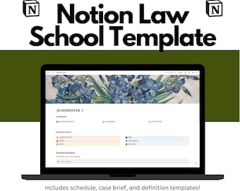 student planner notion template Notion Law School Template
