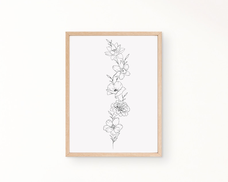 Custom Wrist Birth Flower Tattoo