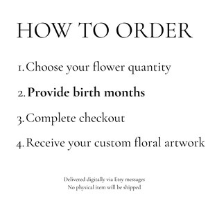 Custom Birth Flower Tattoo Design – Personalized Floral Art (Digital PDF) image 2