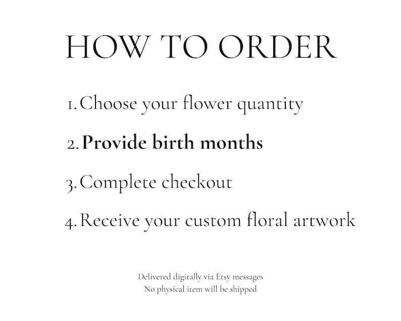 Custom Birth Flower Tattoo Design – Personalized Floral Art (Digital PDF) image 2