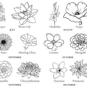 Custom Birth Flower Tattoo Design – Personalized Floral Art (Digital PDF) image 5