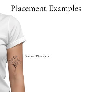 Custom Birth Flower Tattoo Design – Personalized Floral Art (Digital PDF) image 8